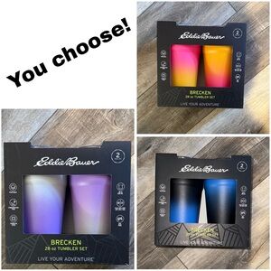 Eddie Bauer Tumbler Set (you choose) blue, lavender, orange and pink. 28 oz